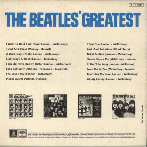 ドイツ初回盤/THE BEATLES' GREATEST THE BEATLES ~ GREATEST ~ IMPORT LP GERMANY | eBay